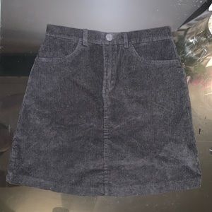 Brandy Melville Juliette Black Corduroy Mini Skirt
